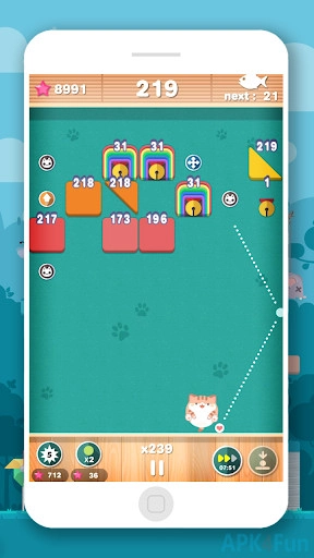 Bricks Breaker Cat vs Block Screenshot Image