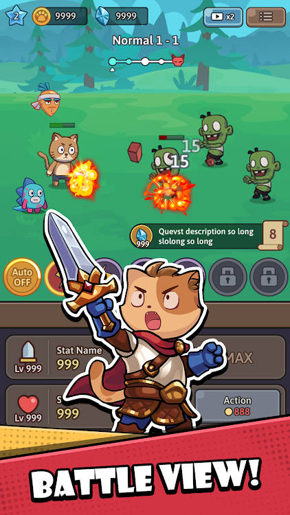 #1. Cat Legend: Idle RPG War (Android) By: LTB VIET NAM TECHNOLOGY COMPANY LIMITED