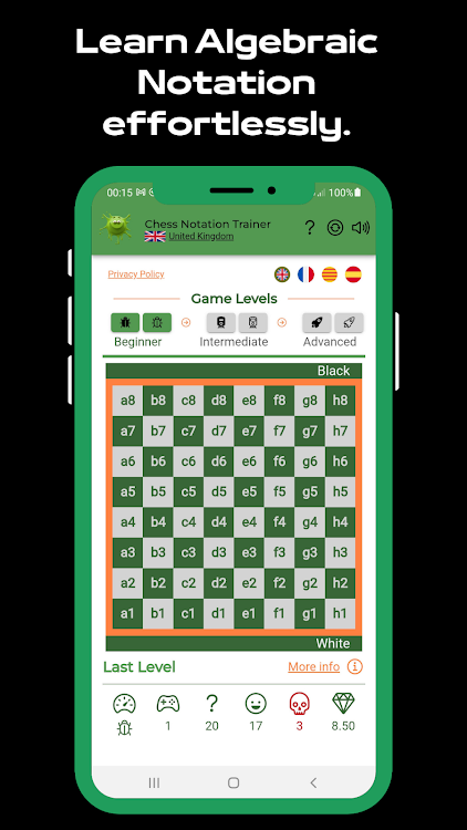 #1. Chess Notation Trainer (Android) By: Luis Hidalgo Aguilar