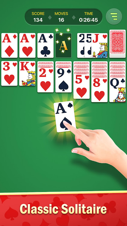 #1. Classic Solitaire: Card Games (Android) By: FelicityGames