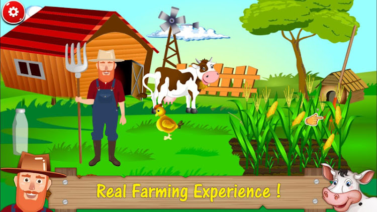 #1. Cow Farm - Farming Games (Android) By: playNfun - educational & girl games