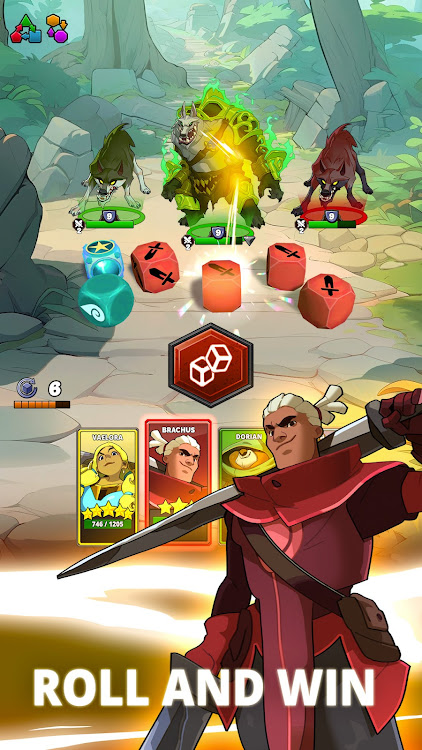 #1. Dice Heroes - Battle RPG (Android) By: InnoGames