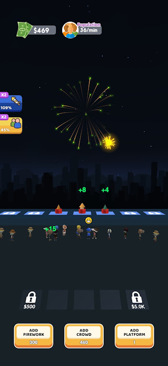 #1. Firework Sky (Android) By: Hyper casual go go