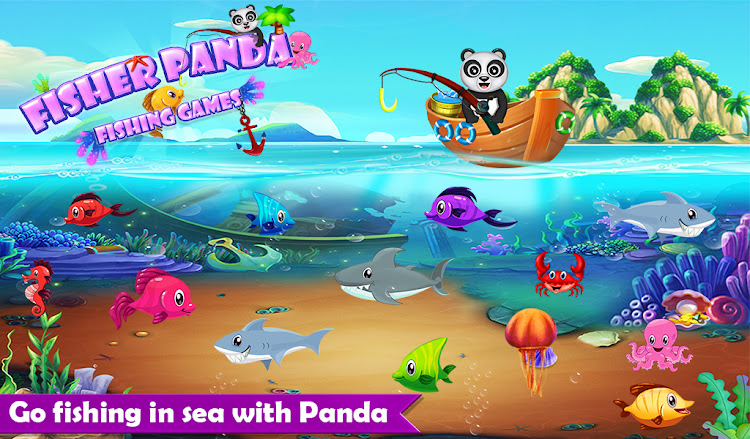 #1. Fisher Panda - Fishing Games (Android) By: Rolling Panda Arts