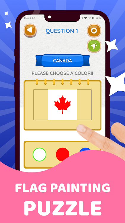 #1. Flag Painting: Color the Flag (Android) By: LG apps