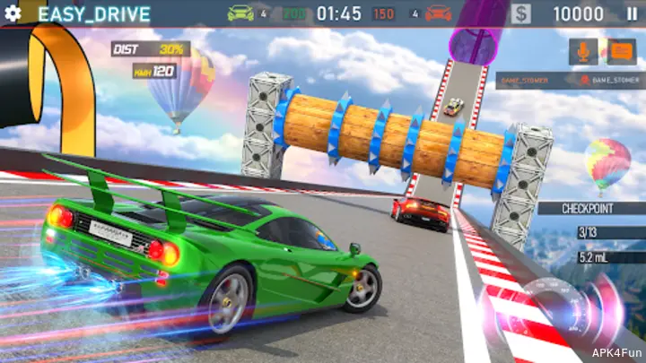 Flying Police Car Stunts Screenshot Image