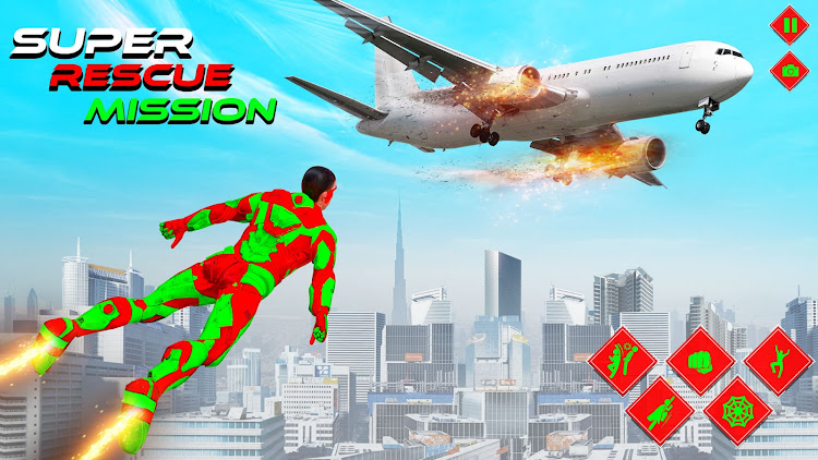 #1. Flying Superhero Spider Games (Android) By: Game valley