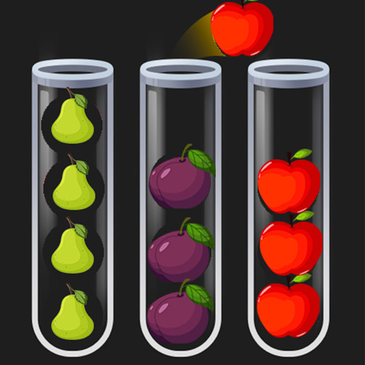 #1. Fruit Color Sort - Puzzle Game (Android) By: Examob Games