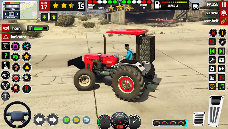 #3. Indian Tractor Game Farming 3d (Android) By: Gaming Street Inc.