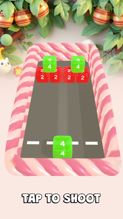 #1. Jelly Chain 2048 Cube Merge (Android) By: XGame Global