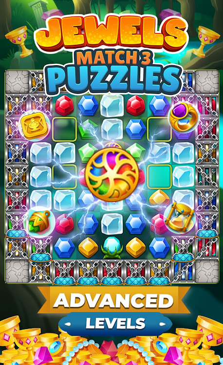 #1. Jewels: Match 3 legendary Game (Android) By: A.V.A - puzzles games