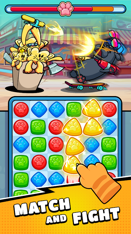 #1. Match Food: Animal Chef Fight (Android) By: Great Arcade Games