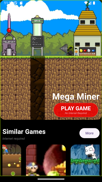 #1. Mega Miner (Android) By: Nostalgic Games, FlashGamesAPK.com