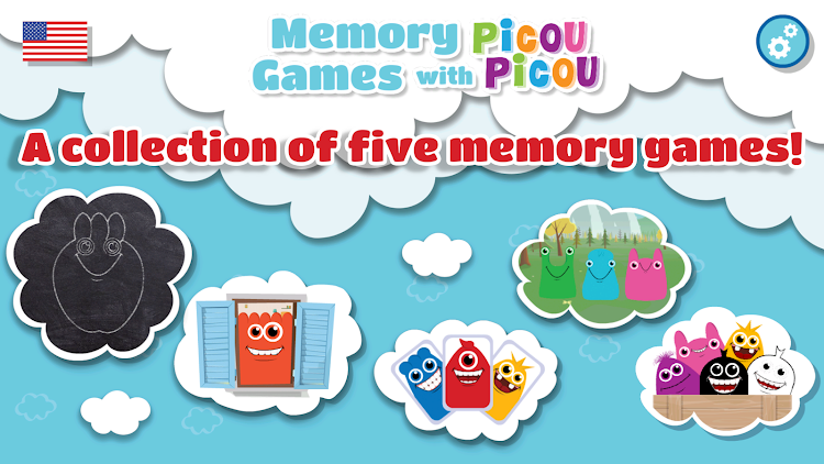 #1. Memory Games with picou picou (Android) By: picou picou