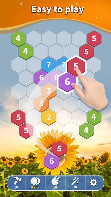 #1. Merge Hexa - Number Puzzle (Android) By: Bricks Ball Breaker