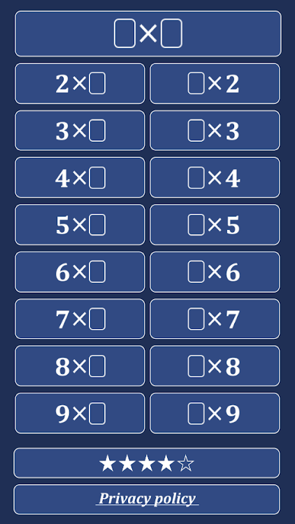 #1. Multiplication Tables (Android) By: MathyDevTeam