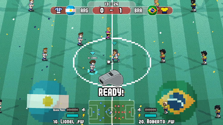 #1. Pixel Cup Soccer - Ultimate (Android) By: BATOVI Games