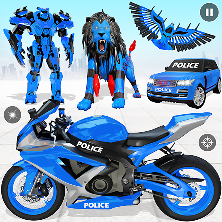 #1. Police Eagle Robot Car Game 3d (Android) By: Fun Games Studioz