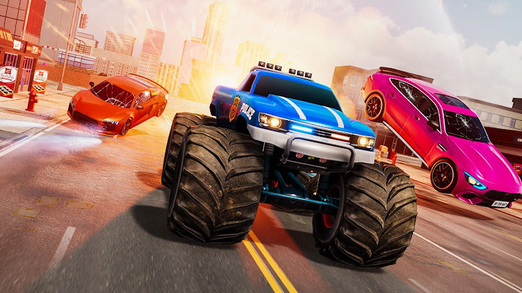 #5. Police Monster Truck Games 3D (Android) By: Dubai Entertainment