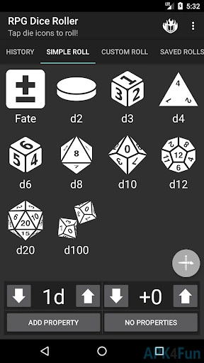 RPG Dice Roller Screenshot Image