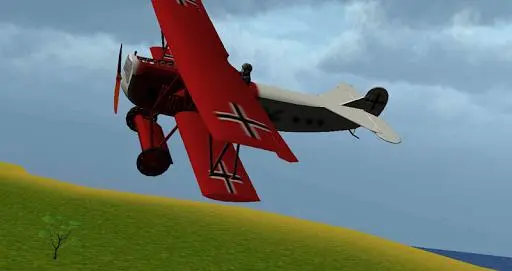 Red Fokker 3D flight simulator Screenshot Image