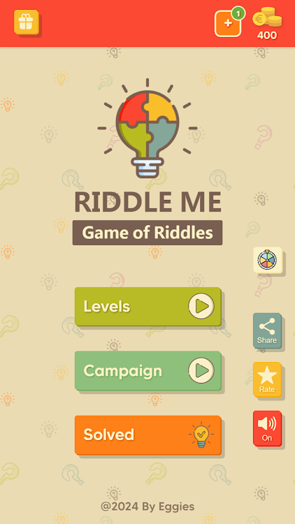 #1. Riddle Me - A Game of Riddles (Android) By: Eggies