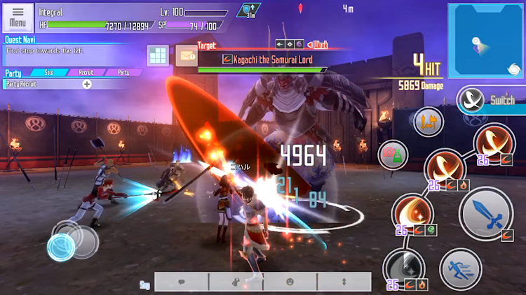 #6. SAO Integral Factor - MMORPG (Android) By: Bandai Namco Entertainment Inc.