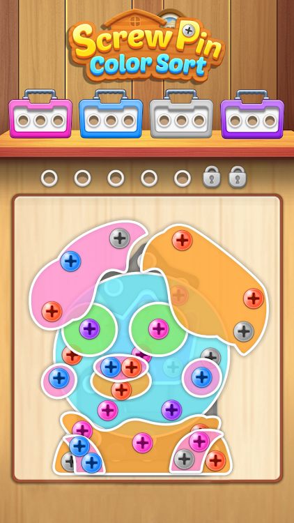 #1. Screw Pin Color Sort (Android) By: HOTPLAY STUDIO