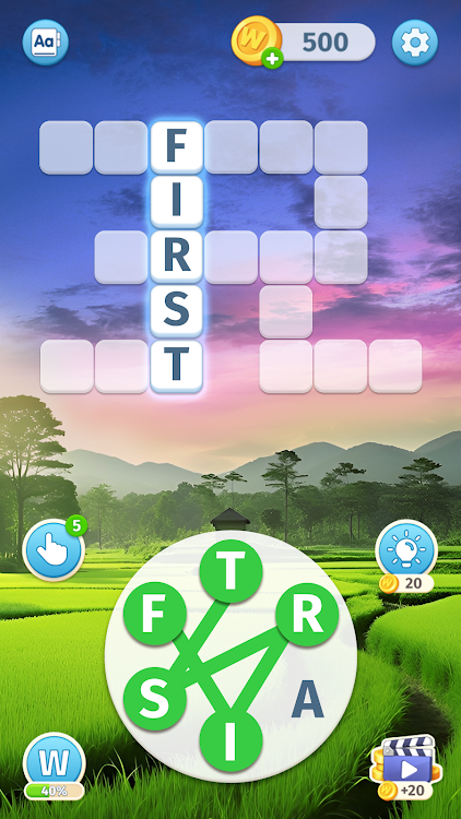 #1. Sky Words: Word Game (Android) By: Malpa Games