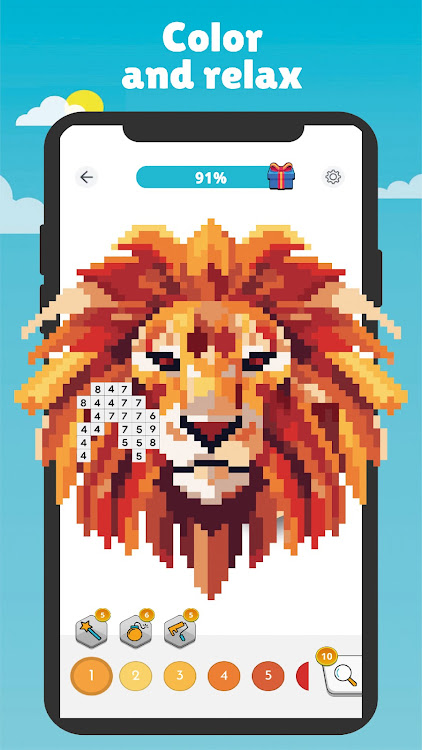 #1. So Pixel Art : Color By Number (Android) By: SFConsulting