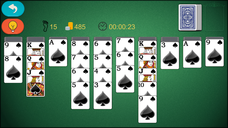 #1. Spider Solitaire Classic+ (Android) By: Crazy Game Developer