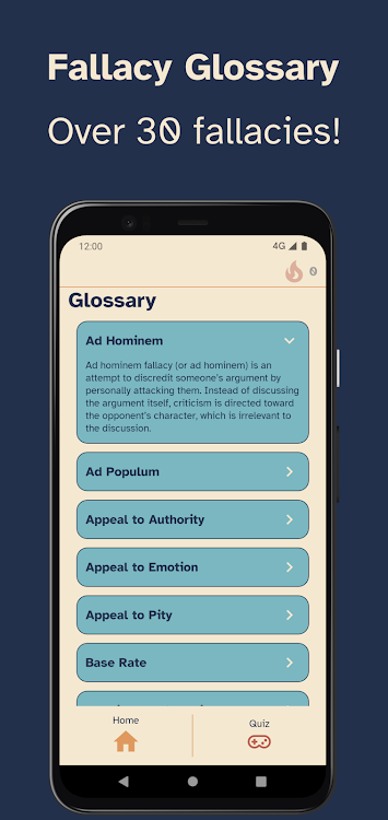 #1. The Logical Fallacy Quiz (Android) By: Mikey Wotton