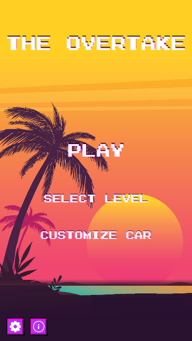 #1. The Overtake - retro race game (Android) By: K20 Software