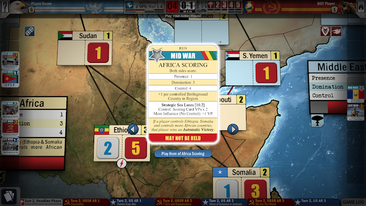 #1. Twilight Struggle: Red Sea (Android) By: Playdek, Inc.