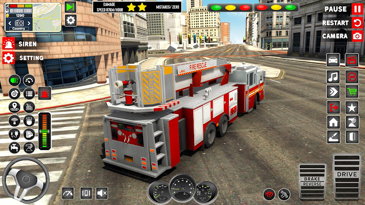 #1. US Emergency Fire Truck Games (Android) By: Arfa Z Gaming Studio