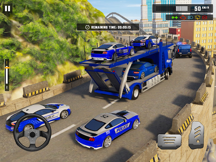 #9. US Police Car Park & Transport (Android) By: Play Toy Lab