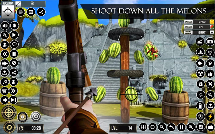 #1. Watermelon Archery Games 3D (Android) By: Zipzoom Studio