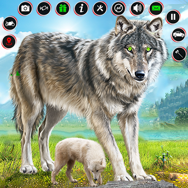 #1. Wolf Simulator 3d Animal Games (Android) By: NoPixel Games