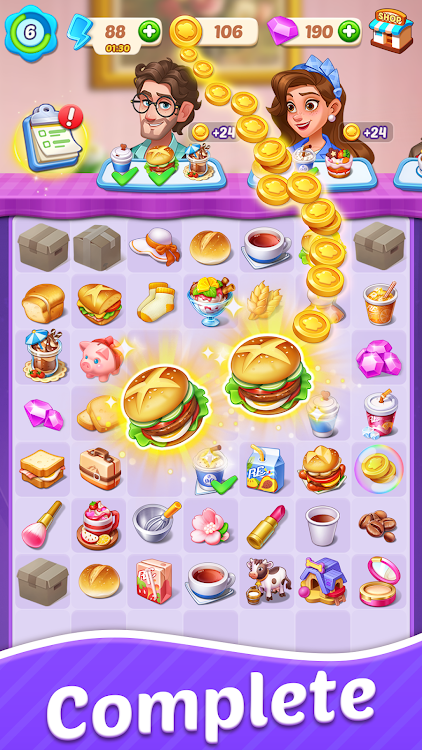 #2. County Story: Merge & Cooking (Android) By: X-FUN Game