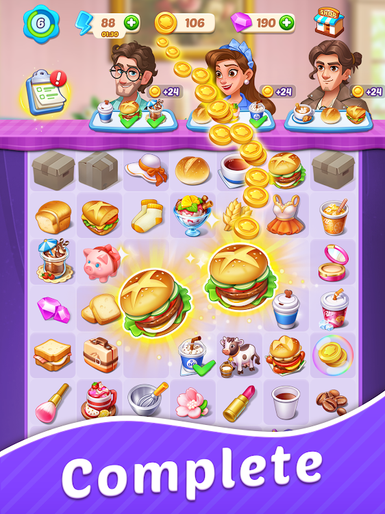 #9. County Story: Merge & Cooking (Android) By: X-FUN Game