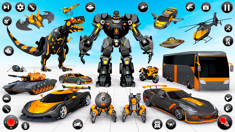 #3. Dino Car Robot Transform Games (Android) By: Mobile Games Hive