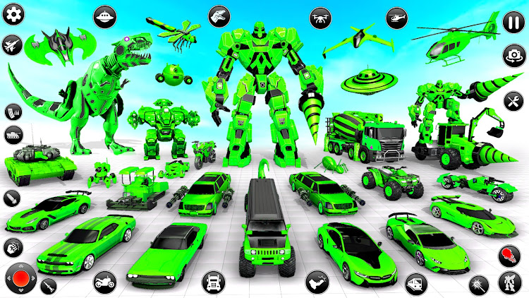 #9. Dino Car Robot Transform Games (Android) By: Mobile Games Hive