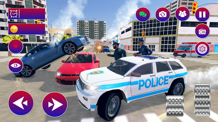 #3. Police Car Drive: Police Games (Android) By: Bilson Studio