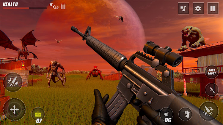 #5. Monster Shooter Kill Hunt Game (Android) By: Universal Fun Play Games