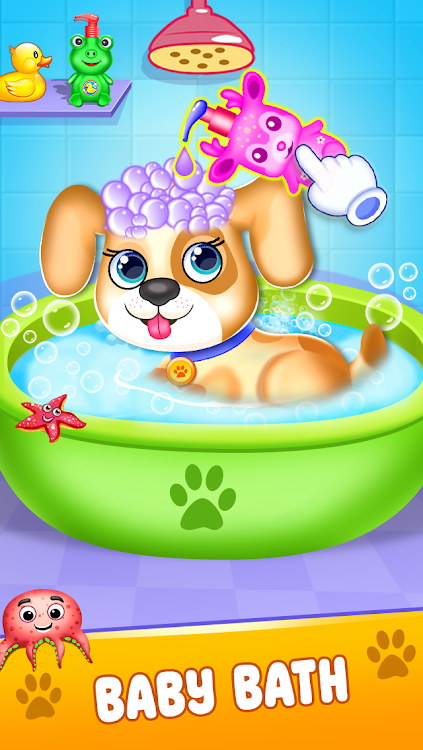 #5. Puppy Mom & Newborn Pet Care (Android) By: playNfun - educational & girl games