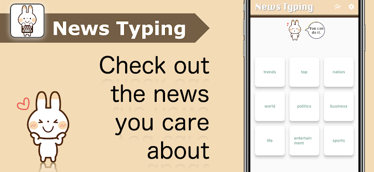 #2. News Typing / Typing practice (Android) By: zero2onemys