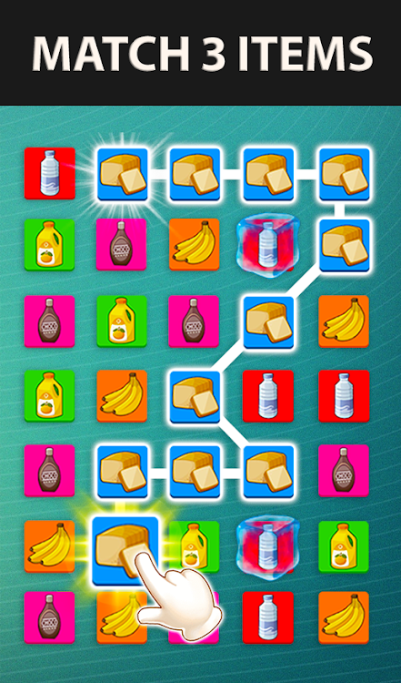 #2. Grocery Items Match 3 Game (Android) By: Hub Apps & Games Studio