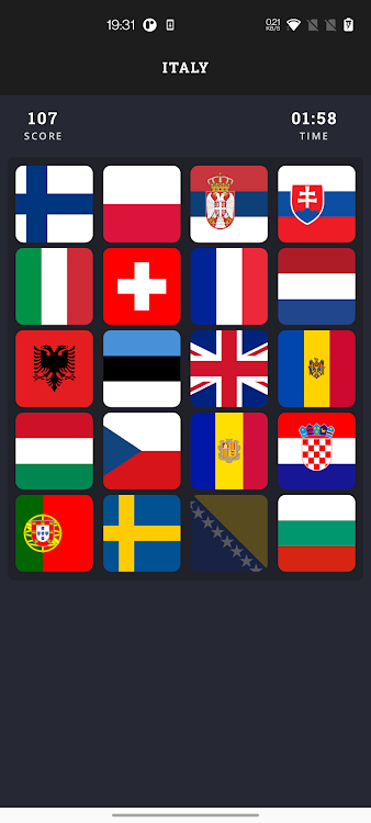 #3. Country Flags - Guess & Match (Android) By: Fat Tuna