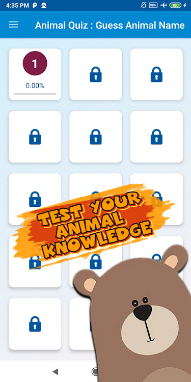 #2. animal quiz questions (Android) By: khicomro