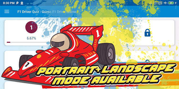 #7. auto racing quiz (Android) By: khicomro